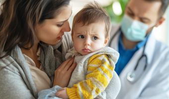 An RSV erkranktes Kleinkind